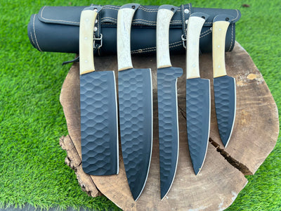 The Valhalla Variations  | 5-Piece Set + Leather Roll - Troy Blades