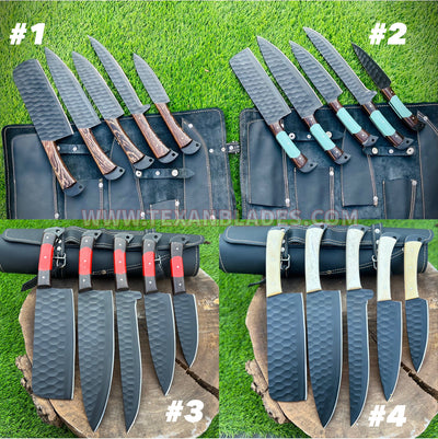 The Valhalla Variations  | 5-Piece Set + Leather Roll - Troy Blades