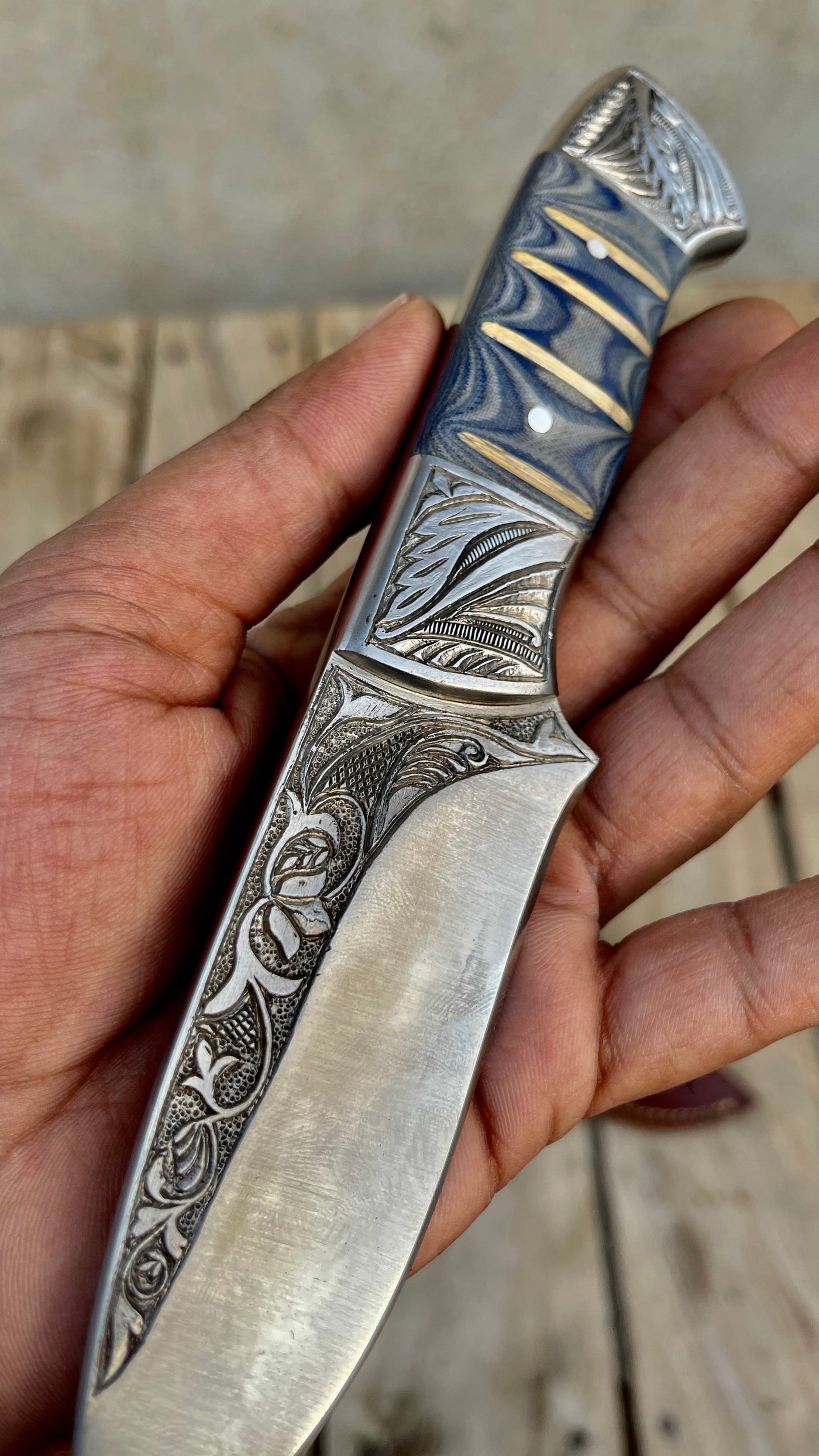 D2 steel 100% Hand tooled and handmade hunting camp knife - Troy Blades