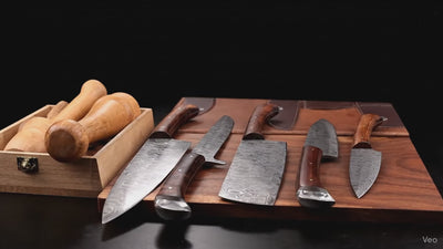 The Valhalla | 5-Piece Chef Knife Set + Leather Roll