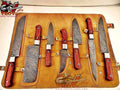 Beautiful Custom Handmade Damascus kitchen knives set - Troy Blades