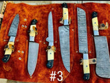 Beautiful Custom hand made Damascus steel kitchen knives sets 79 - Troy Blades