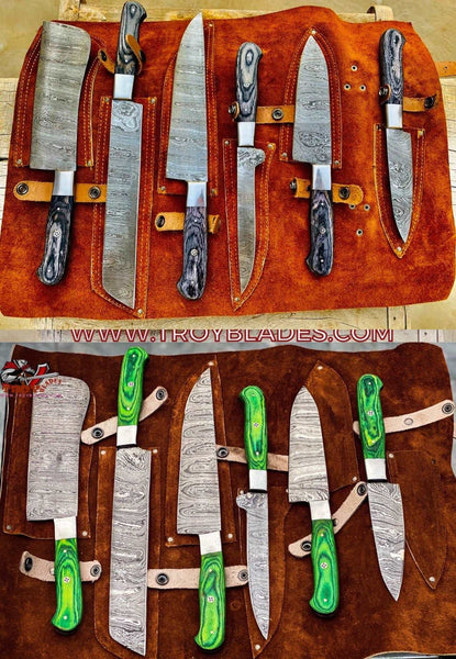 Beautiful Custom Handmade kitchen/BBq knives sets