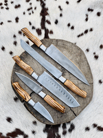 Beautiful Custom hand made D2 steel kitchen knives set
