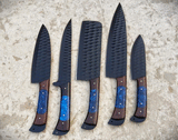 Beautiful Custom Handmade Damascus BBQ/kitchen knives - Troy Blades