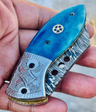 Christmas Gift Beautiful Custom Handmade Damascus Folding knife 41 - Troy Blades