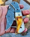 Christmas Gift Beautiful Custom Handmade Damascus Folding knife 30 - Troy Blades