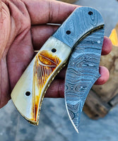 Christmas Gift Beautiful Custom Handmade Damascus Folding knife 30 - Troy Blades