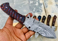 Huntwise Special Custom Handmade Damascus Knife - Troy Blades