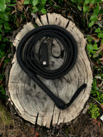 Handmade Dark Black Kangaroo Leather Indiana Jones-style Whip