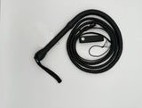 Handmade Dark Black Kangaroo Leather Indiana Jones-style Whip - Troy Blades