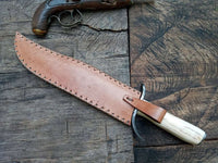 BIG gaucho forged custom knife classic rangers bowie  frontier civil war cowboy carbon steel handmade rustic hunter edc
