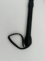 Handmade Dark Black Kangaroo Leather Indiana Jones-style Whip - Troy Blades