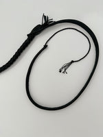 Handmade Dark Black Kangaroo Leather Indiana Jones-style Whip - Troy Blades