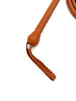 Handmade Tan Color Kangaroo Leather Indiana Jones-style Whip - Troy Blades