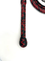 Handmade Bordeaux/Black Color Kangaroo Leather Indiana Jones-style Whip