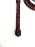 Handmade Bordeaux/Black Color Kangaroo Leather Indiana Jones-style Whip - Troy Blades