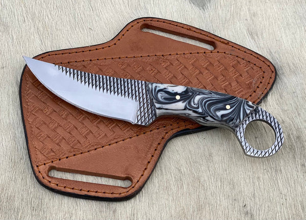 Custom Handmade Rasp steel Cowboy knife