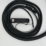 Handmade Dark Black Kangaroo Leather Indiana Jones-style Whip - Troy Blades