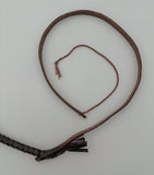 Handmade Dark Brown Kangaroo Leather Indiana Jones-style Whip - Troy Blades