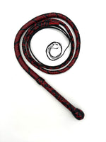 Handmade Bordeaux/Black Color Kangaroo Leather Indiana Jones-style Whip - Troy Blades