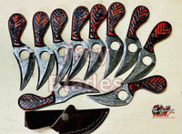 Custom Handmade Damascus Hole Skinning Knife  Deal