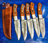 Custom Handmade Damascus Gut Hook Skinning Hunting knives Deal