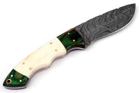 Custom handmade Damascus hunting skinning knife