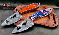 Custom Handmade Damascus Beagles Hunting pair