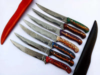 Buy One Get One Free Epoxy Pinecone Handles CUSTOM HANDMADE DAMASCUS FILLET KNIFE