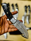 Custom Handmade Damascus Gut Hook Skinning Hunting knives Deal