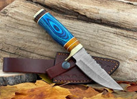 Brand new custom made hunting knife also comes with leather sheath.