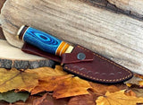 Brand new custom made hunting knife also comes with leather sheath.