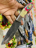 Deal of two custom Handmade Damascus hunting knives