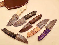 Deal of 6 Hunting Skinning knives with leather sheathe sheathes