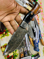 Deal of two custom Handmade Damascus hunting knives