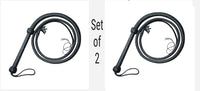 Deal of 2 Handmade Black/Black Color Kangaroo Leather Indiana Jones-style Whip