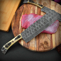 Custom Handmade HAND FORGED DAMASCUS STEEL CHEF KNIFE Set Kitchen Knives -Pro05
